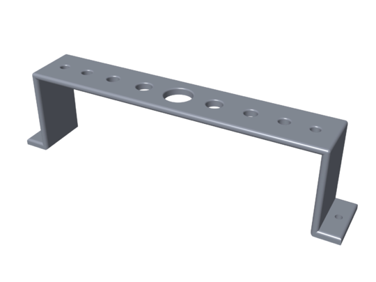 Titanium Fastener Display for retail use with over size holes so fasteners can be handled